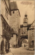 Old postcard Rothenburg - Markusturm and Roderbogen GERMANY (1075355)
