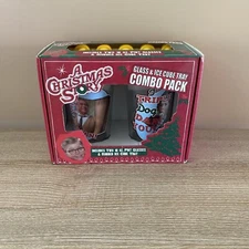 A Christmas Story Collector Pint Glasses & Leg Lamp Ice Cube Tray Combo Pack