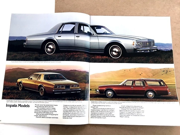 1979 Chevrolet Chevy Impala Caprice Classic 16-page Car Sales Brochure Catalog Foto 4 de 4