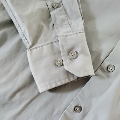 Merona Men's S Slim Fit Button Up Long Sleeve Grey Dress Shirt 38" chest  Preppy | eBay