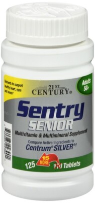 21st Century Sentry Senior Adults 50+ Multivitamin & Multimineral Tablets 125 EA