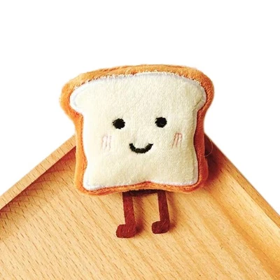 Toast Bread Pendant Cute Cartoon Plush Small Figure Bag Decoration Nice Present - Bild 1 von 4