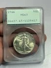 1946 Walking Liberty Half Dollar PCGS MS63 OGH RATTLER