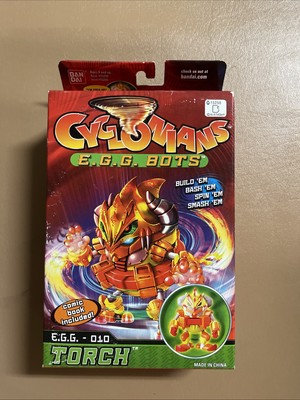 Cyclonians E.G.G. BOTS Torch 010 Action Figure Bandai 2002 NEW Sealed
