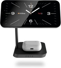 Image of Zens Office Charger 2 - Dual Wireless Charging Station, Magsafe and Apple 15W