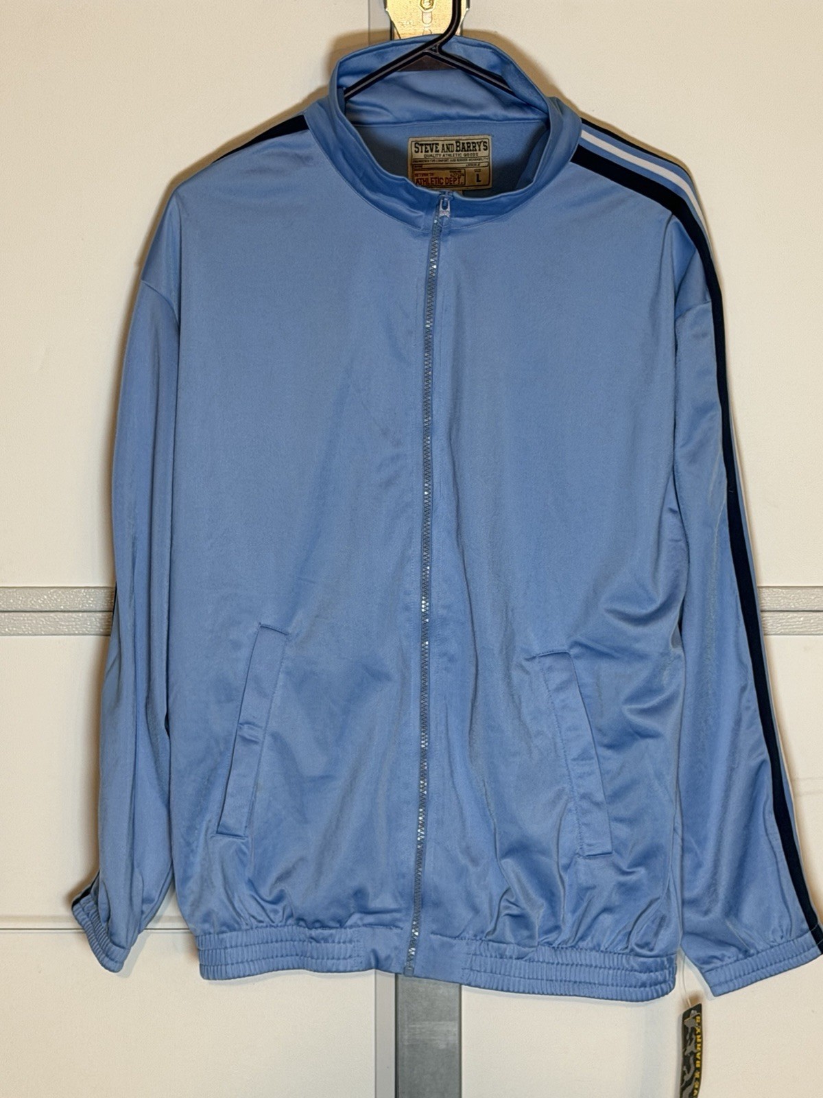 Vintage Steve And Barry’s Full Zip Track Jacket North Carolina Blue .Size Large