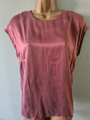 JUST Female (Anthropologie) kleine altrosa Bluse 100 % Seide