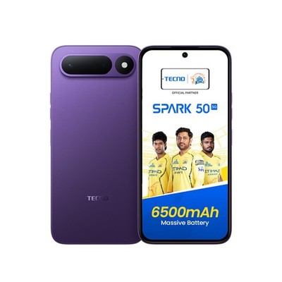 Tecno Spark 50 5G Fantasy Purple 4GB+128GB 6500mAh Battery  Indian Global Versio