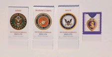 Military Special U.S. Postal Stamp 4 Mint Forever Issue Set/MNH New
