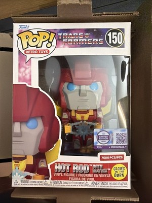 Funko Pop Vinyl Transformers Hot Rod 150 Retro Toys 7500pcs Glows in the Dark
