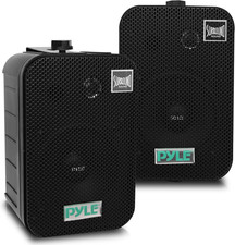 Outdoor Speakers Waterproof Pair – 5.25” Patio Speaker System Wall Mount Indoor