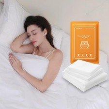 4 PCS Disposable Bed Sheet King Size, Disposable Bed Sheet for Hotel Bedding