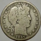1897-P Barber Silver Half Dollar 50C G06 - Tough Date - $65 Book Value