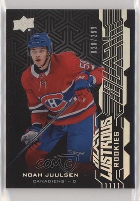 2018-19 SPx UD Black Lustrous Rookies 20/299 Noah Juulsen #LR-NJ RC df7