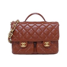 Chanel As4993 Lambskin Shoulder Bag Women Brown One Size