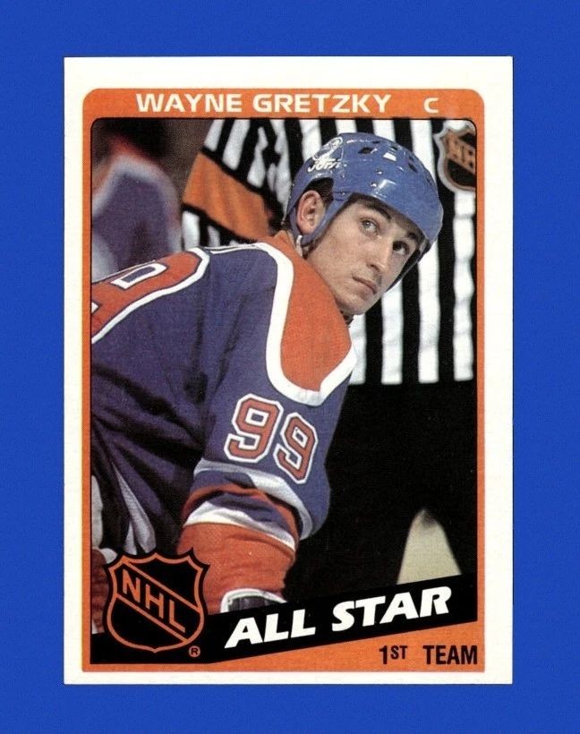 1984-85 Topps Wayne Gretzky Hockey Card All Star 1st Team #154