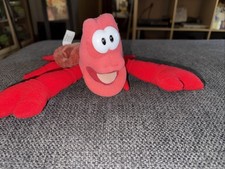 DISNEY Stuffed Animal Vintage SEBASTIAN Crab from Little Mermaid Movie PLUSH Toy