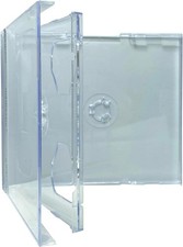 Standard Size Clear Triple 3 Disc CD Jewel Case No Insert Space Design W/ 3 Hub