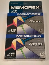 Memorex 8mm MP 120 Video Cassette Tapes 2 Pack Sealed