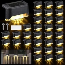 4-32 PCS Solar LED Deck Lights Path Garden Patio Pathway Stairs Step Fence Lamp