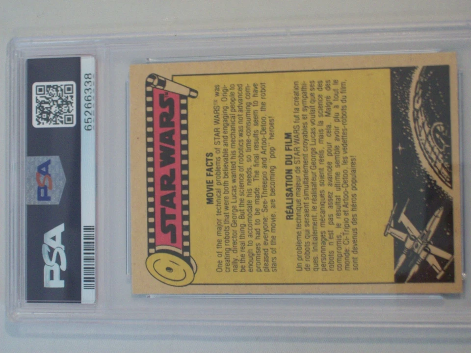 1977 O-Pee-Chee Star Wars Luke and Han como Stormtroopers # 35 PSA 8 casi nuevo-como nuevo Foto 4 de 4
