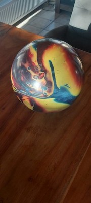 14er Bowlingkugel bunt marmoriert gelb-rot-blau