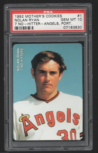 1992 Mother's Cookies 7 No-hitters Baseball #1 Nolan Ryan PSA 10