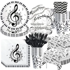Music Theme Party Decorations Tableware Notes Party Supplies Serves 24