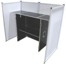 Harmony Audio Aluminum Portable DJ Facade Booth Scrim 54" Workstation Table
