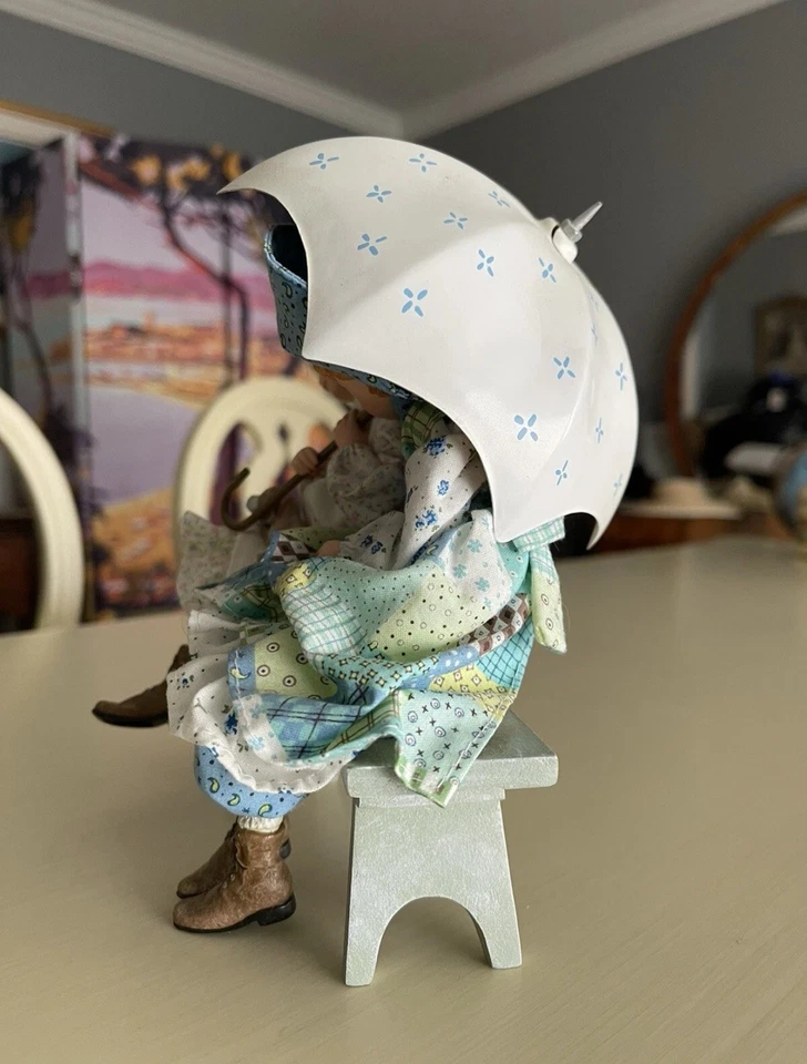 Vintage Holly Hobbie & Heather On Bench w/ Cat & Dog American Greetings - Image 4 of 4