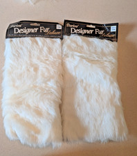 Darice Designer Fur White two 12x 15" pieces