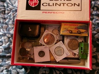 Junk Drawer Not 1922 Silver Dollar Barber Dime German Razor Matchbox Car knife