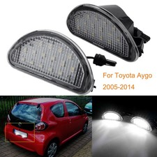 Pair For 2005-2014 Toyota Aygo LED Licence Number Plate Light Lamp White Canbus