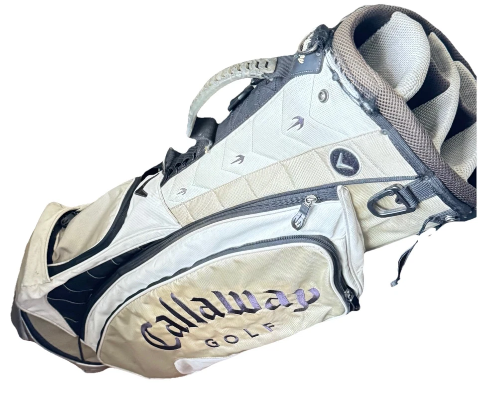 🔥 Carro de golf Callaway Warbird bolsa de transporte - 7 vías 6 cremalleras - blanco/gris/ Foto 2 de 4