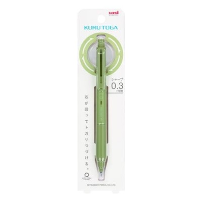 Mitsubishi Pencil Kuru Toga KS 0.3mm Mechanical Pencil Herb Green Grip New
