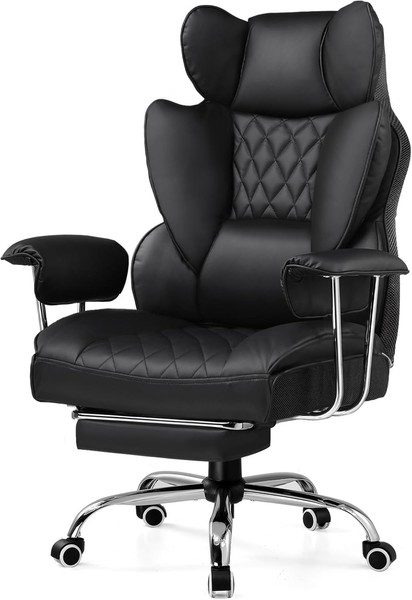 Silla Gaming GTplayer GT800A Negra con Reposapiés y Soporte Lumbar Giratoria 360°