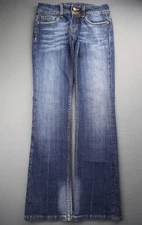 Women's Vigoss Jeans New York Boot Flap Pocket Stretch Size 1/2 (Measure 26x30)