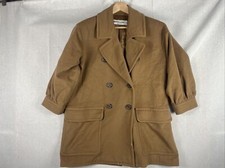 Vintage Authentic Yves Saint Laurent Paris Wool Pea Coat Brown Woman’s Sz 34