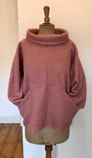 Baylis And Knight Dusky Pink Rose Funnel Neck Smock Top With Pockets