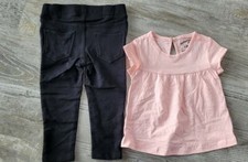 NEW BUFFALO GIRLS 2 PIECE SET BLACK LEGGINGS  SHIRT/TUNIC SET GIRLS 4T