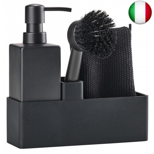 Zone Denmark Denmark 330413 - Set lavandino in metallo, 19 cm, colore: Nero