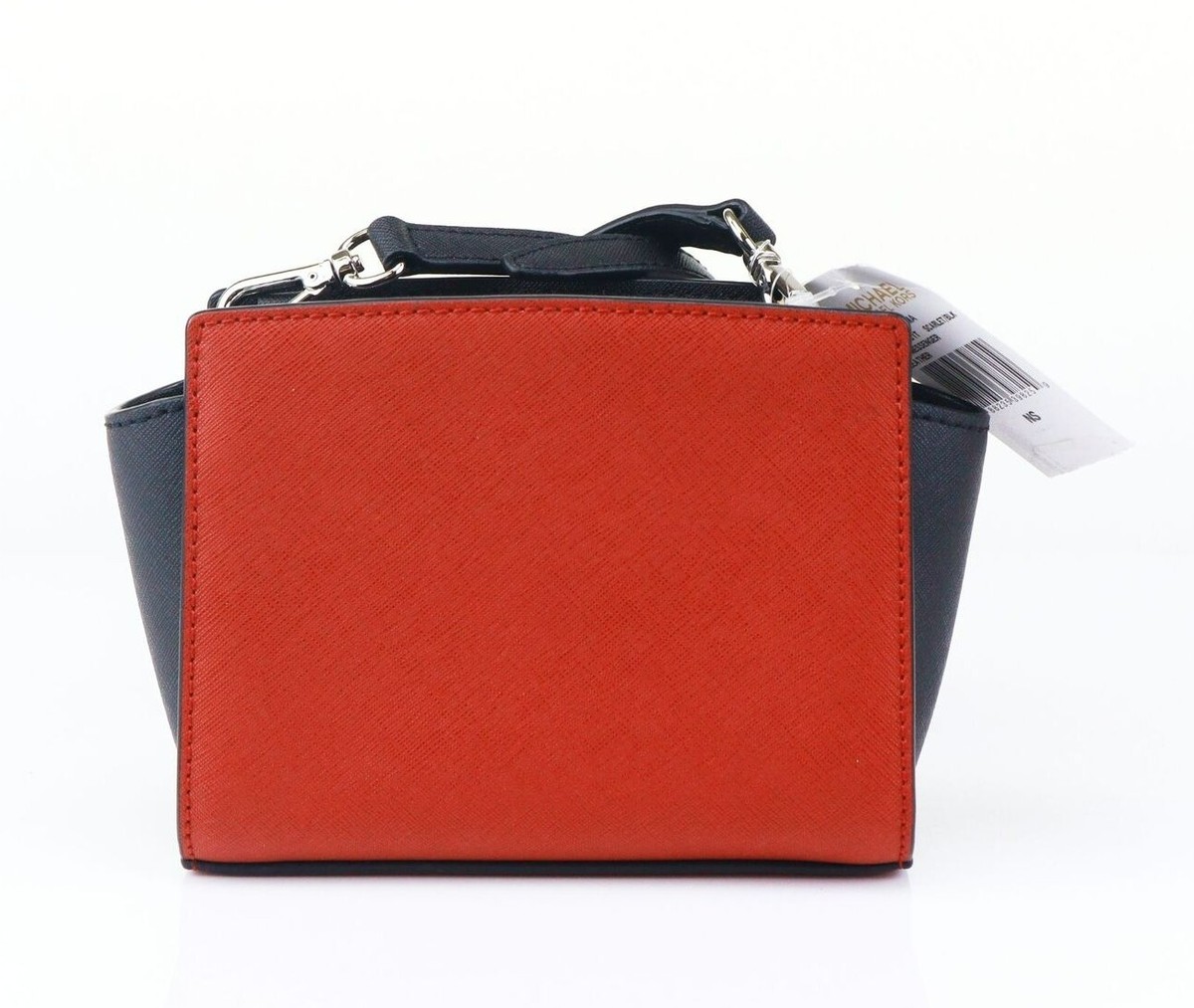 NWT Michael Kors Selma Mini Colorblock Messenger Bag Red