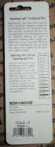 Koh-H-Noor Rapidograph Refillable Technical 3165.2 2.60 New In Pack - Picture 2 of 3
