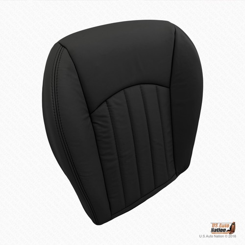 2005 2006 Jaguar X-Type Front Driver Bottom Replacement Leather Seat Cover BLACK - Picture 6 of 12
