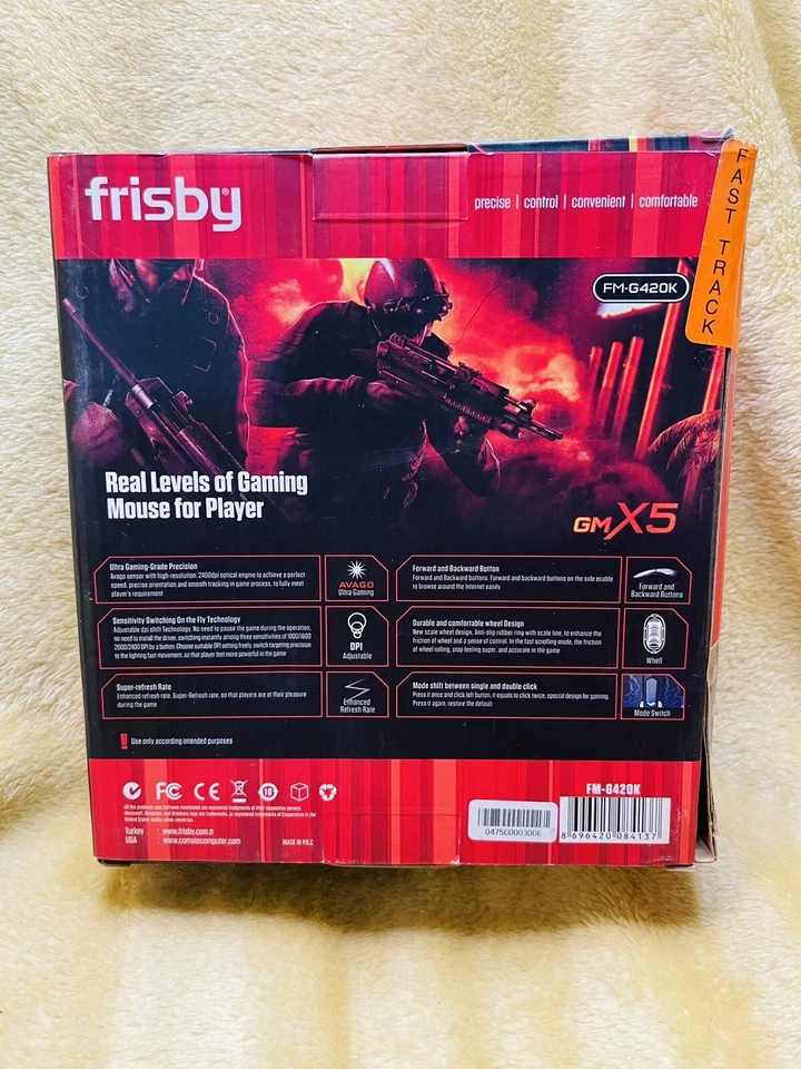 Frisby GMX5 Wired Precise Gaming 7D Optical Mouse FM-G420K New! - Image 3 of 4