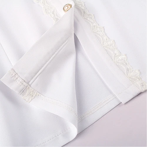 Ladies Shirt Ruffled Lace Top Victorian Blouse Bowknot Retro Gothic Chic Elegant - Bild 3 von 23