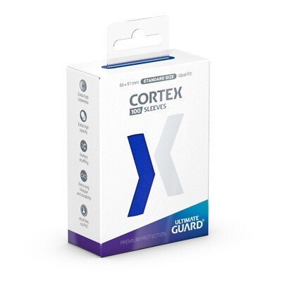 (100-Pack) Ultimate Guard Cortex BLUE GLOSS Gaming Card Sleeves Standard Size