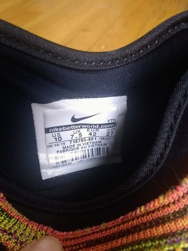 Women’s Nike Running free Tr flyknit Size 10 Multi Color Pink/ Yellow 718785-801 - Picture 8 of 8