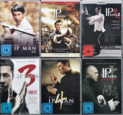 Ip Man 1 + 2 + 3 + 4 IP Man Zero + Final Fight DVD Wing Chun Bruce Lee Neu