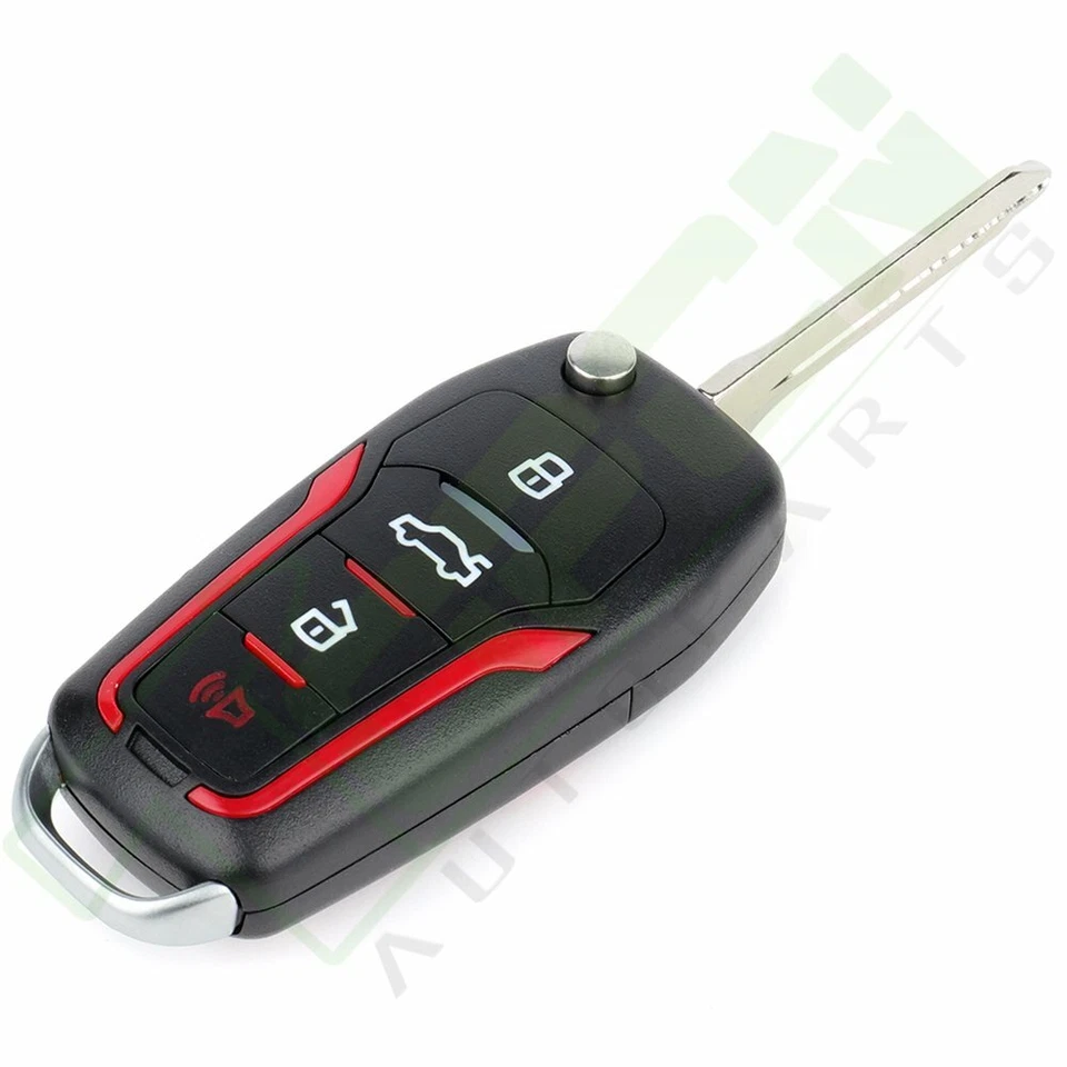 2 para Ford Mustang 2005 2006 2007-2013 entrada sin llave mando a distancia coche llavero Foto 2 de 4